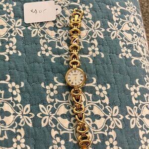 Gold Watch with Roman Numerals